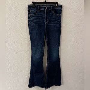 American Eagle Outfitters Women's Deep Indigo Flare Jeans